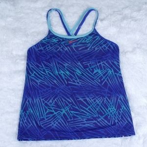 Nike Girls Blue Swim Top